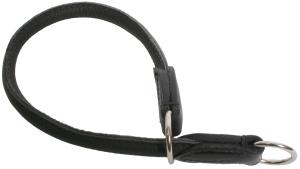 Halsband Helstryp Läder Rundsytt Svart