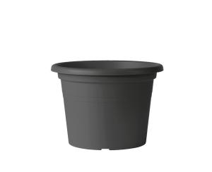 Plastkruka rund Antracit