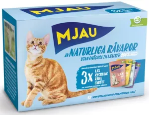 Mjau Kött&fisk Gele multipack 12*85g