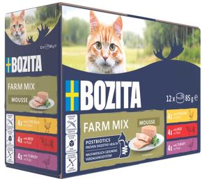 Bozita katt Mousse Multibox Farm 12x85g