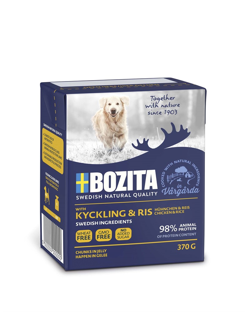 Bozita Kyckling/Ris (bitar i gelé) 370g