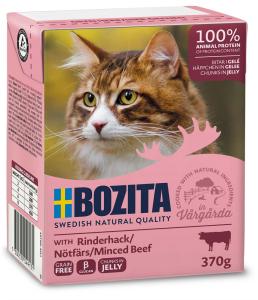 Bozita katt Bitar i Gelé med Nötfärs 370g