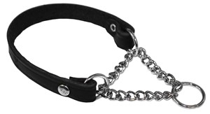 Alac halvstryp läderhalsband, Svart