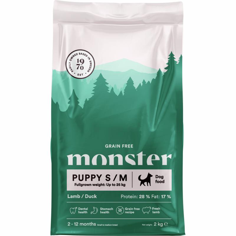 Monster Dog Grain Free Puppy S/M Lamb/Duck