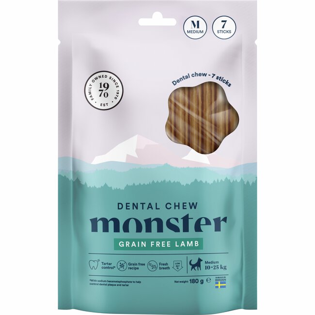 Monster Dental Chew Grain Free Lamm 7-Pack
