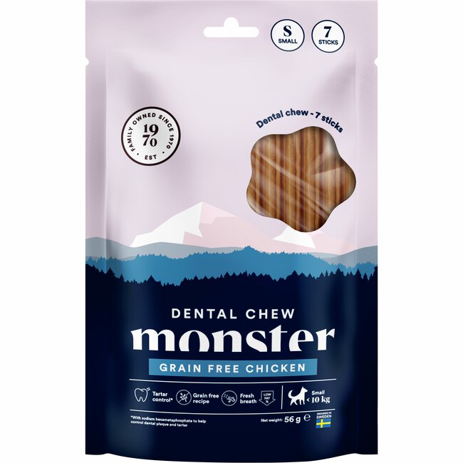 Monster Dental Chew Grain Free Chicken 7-pack