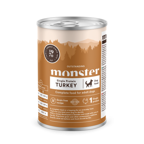 Monster Hund Adult Single Protein Kalkon Burk 400 g