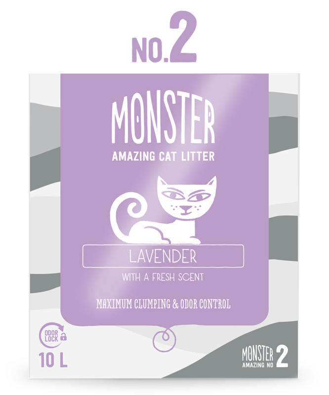 Monster kattsand Lavendel