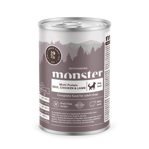 Monster Hund Multi Protein Biff/ Kyckling/Lamm Burk 400 g