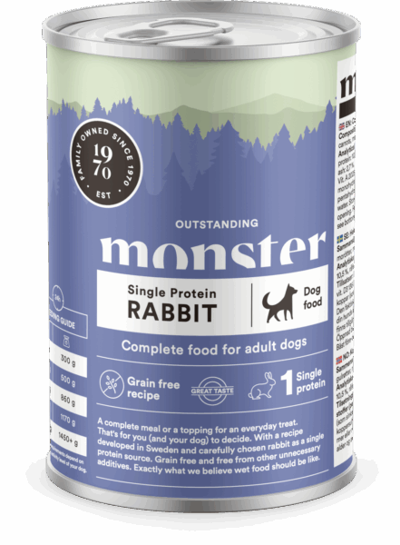 Monster Hund Adult Single Rabbit Burk 400 g