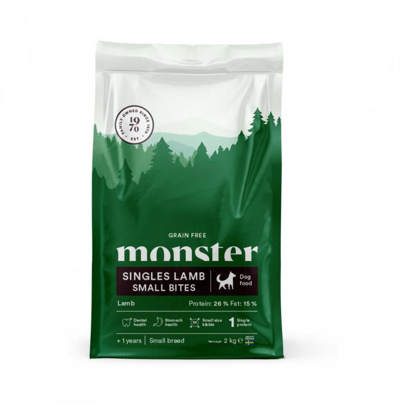 Monster Dog Grain Free Singles Lamb Small Bites 2kg