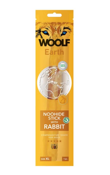 Woolf Earth Noohide XL Stick with rabbit, 85 gr