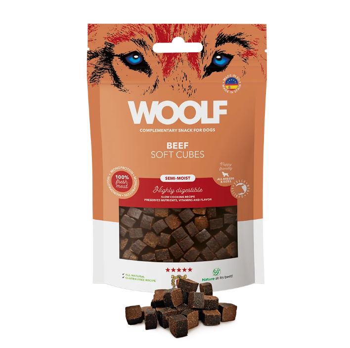 Woolf soft cubes Beef, 100 gr