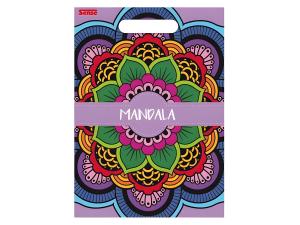 Målarbok mandala, fria former, 24 sidor