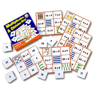 Mattebingo multiplikation & division nivå 2
