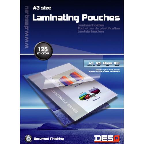 100-pack Lamineringsfickor A3 - 2x 125 micron