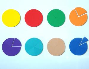 Bråkcirklar, magnetiska - diam. 10 cm