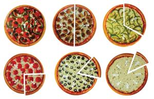 Bråkpizzor, magnetiska