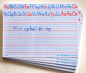 Alfabetstavla A4, Svenska