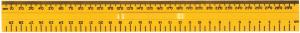 30 cm Linjal, cm/mm
