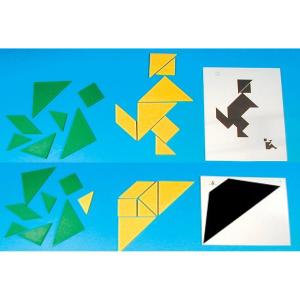 Mönsterkort för tangram ´Geometriska + Kreativa figurer´