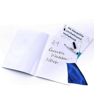 Whiteboard Blankt häfte A4 + penna + mikrofiberduk