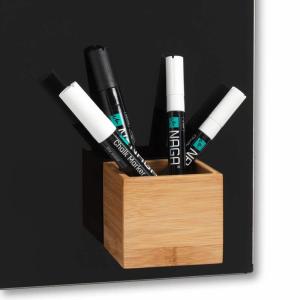 Magnetisk box i bambu för glastavlor