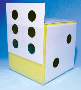 Jättestor tärning med fickor 13 x 13 cm