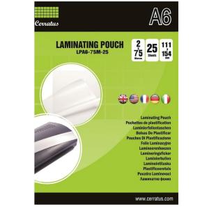 25-pack Lamineringsfickor A6 CERRATUS