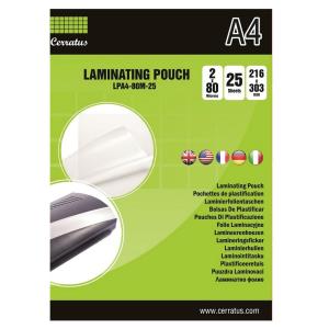 25-pack Lamineringsfickor A4 CERRATUS 125 mic.