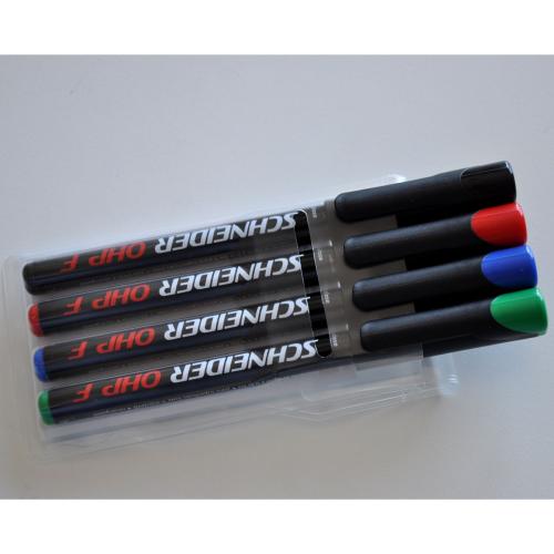 Märkpenna OH - permanent 4 färger 0,4 mm