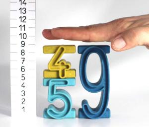 Stapelbara siffror i färg