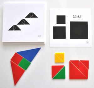 Tangram geometriska figurer