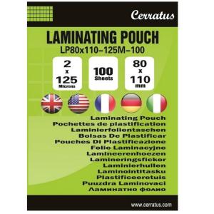 100-pack Lamineringsfickor CERRATUS 80x110mm