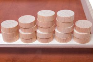 1st Set ´runda träbrickor´ till mini Jakkolo 20 st