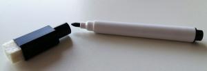 Elev-whiteboardpennor med sudd, 10-pack svart