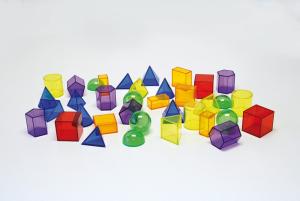 Geometriska figurer transparenta 36-pack
