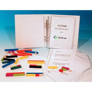 Cuisenairestavar i trä, 74 st inklusive ´Gåtor´