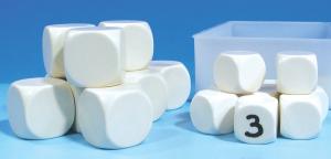 Omärkta tärningar, 22 x 22 mm, 8-pack