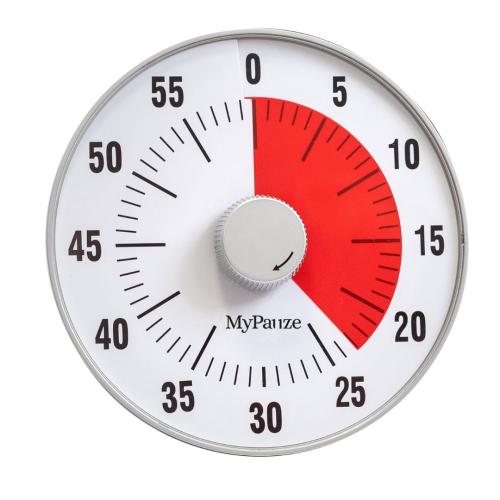 Timer koncentrationsklocka 19 x 19 cm