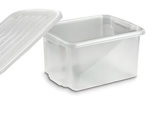 Förvaringsbox 23 L transparent med lock