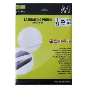 Lamineringsfickor A4   25-pack 2 x 75 µm