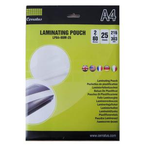 Lamineringsfickor A4   25-pack 2 x 80 µm