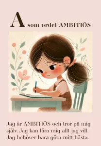 Alfabetsaffirmationer - Bildkort från A-Ö