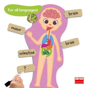 Maxi puzzle Upptäck och identifiera den mänskliga kroppen