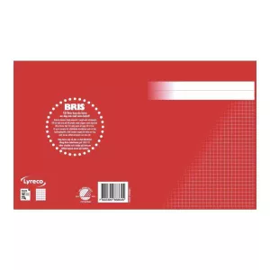 Räknehäfte 17x21cm rutat 5x5 mm röd ´20-pack´