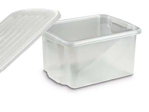 Förvaringsbox 23 L transparent med lock