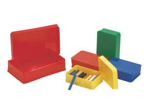 Kritask 190x120x40 mm röd 5-pack