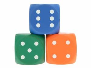 Tärningar mjuka 5 cm 3-pack