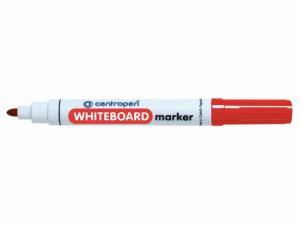 Whiteboardpenna Centropen rund röd 10-pack